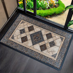 STYLEHAVEN - Tappeto d'ingresso con bordo geometrico lavabile in lavatrice