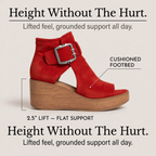 Elsera – Wedge con punta aperta e dettaglio fibbia