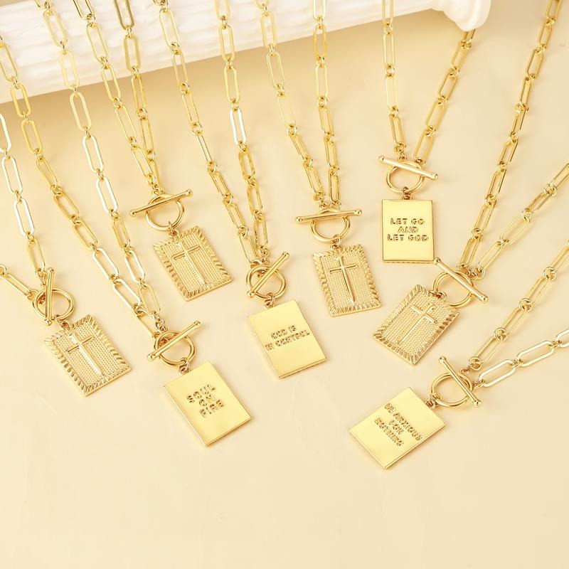 Collana in Catena a Clip Placcata in Oro 14K