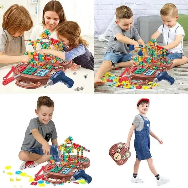 Gioco educativo di costruzione con trapano incluso