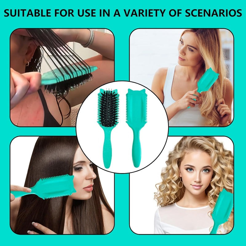 Spazzola Multifunzionale per Capelli Ricci – Districa, Definisce & Liscia