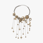 Celestra - Collana con Frange di Sole, Luna e Stelle