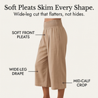 Coastella – Pantaloni Culotte a Vita Arricciata per Donna