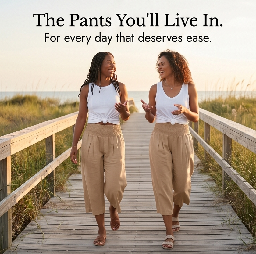 Coastella – Pantaloni Culotte a Vita Arricciata per Donna
