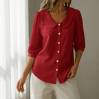 Collaré – Blusa con Colletto Peter Pan Retro Button Up
