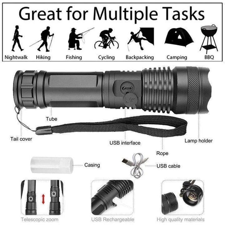 90000 Lumen Xhp50.2 Torcia Elettrica Più Potente
