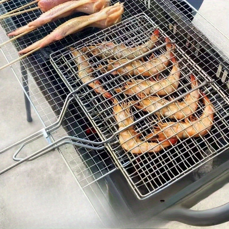 GRILLGRID – Cestino BBQ di Grande Capacità per un Controllo Uniforme della Grigliatura all'Aperto
