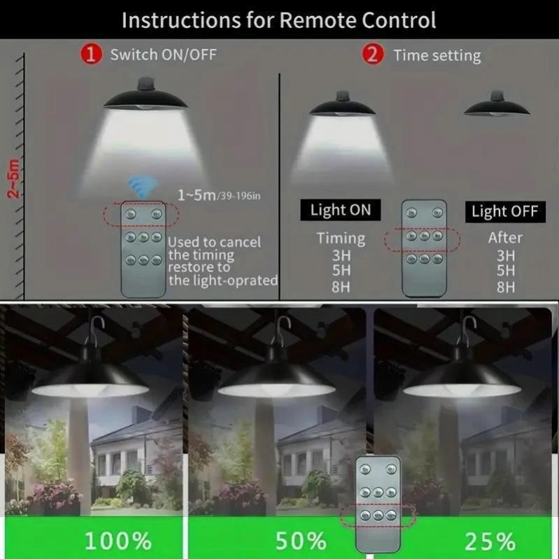 Set di Lampade a Sospensione Solari Doppie