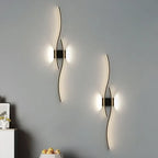 Lumivora Wave LED Applique | Design a Onde Moderno | Risparmio Energetico & Stile | 60×15 cm | Luce Calda, Senza Abbagliamento