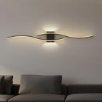 Lumivora Wave LED Applique | Design a Onde Moderno | Risparmio Energetico & Stile | 60×15 cm | Luce Calda, Senza Abbagliamento