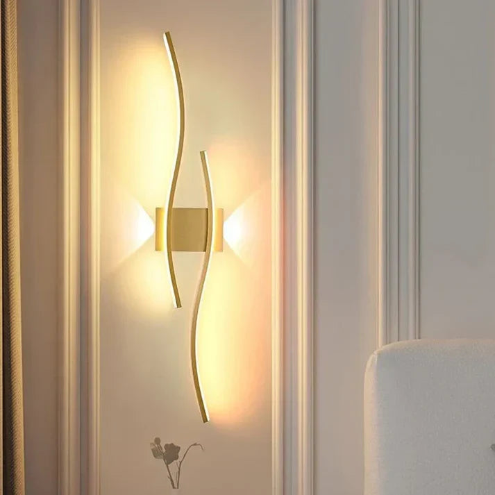 Lumivora Wave LED Applique | Design a Onde Moderno | Risparmio Energetico & Stile | 60×15 cm | Luce Calda, Senza Abbagliamento