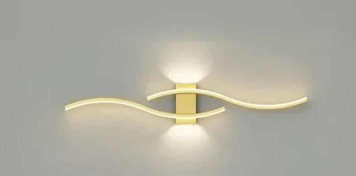 Lumivora Wave LED Applique | Design a Onde Moderno | Risparmio Energetico & Stile | 60×15 cm | Luce Calda, Senza Abbagliamento