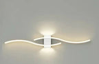 Lumivora Wave LED Applique | Design a Onde Moderno | Risparmio Energetico & Stile | 60×15 cm | Luce Calda, Senza Abbagliamento