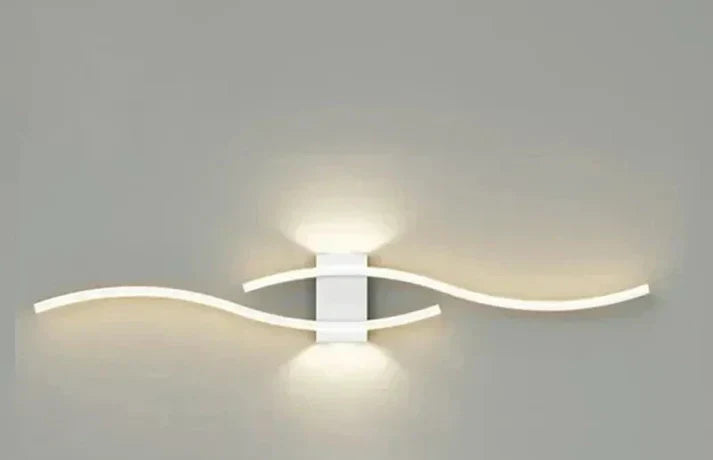 Lumivora Wave LED Applique | Design a Onde Moderno | Risparmio Energetico & Stile | 60×15 cm | Luce Calda, Senza Abbagliamento
