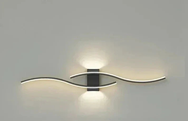 Lumivora Wave LED Applique | Design a Onde Moderno | Risparmio Energetico & Stile | 60×15 cm | Luce Calda, Senza Abbagliamento