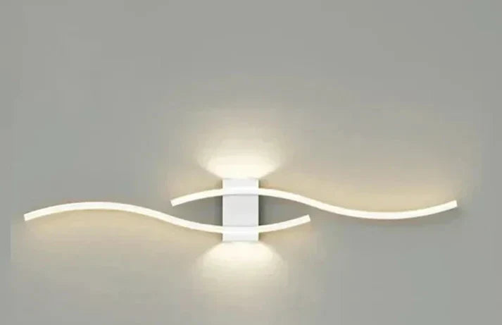 Lumivora Wave LED Applique | Design a Onde Moderno | Risparmio Energetico & Stile | 60×15 cm | Luce Calda, Senza Abbagliamento