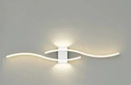 Lumivora Wave LED Applique | Design a Onde Moderno | Risparmio Energetico & Stile | 60×15 cm | Luce Calda, Senza Abbagliamento