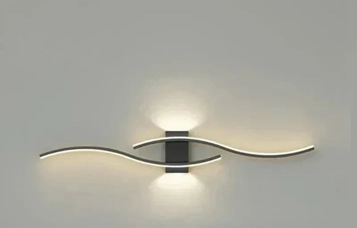 Lumivora Wave LED Applique | Design a Onde Moderno | Risparmio Energetico & Stile | 60×15 cm | Luce Calda, Senza Abbagliamento
