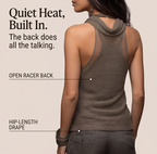 Lunessa – Top Halter in Maglia con Collo Drappeggiato