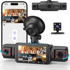 Dash Cam Wireless per Auto Anteriore e Posteriore con Visione Notturna