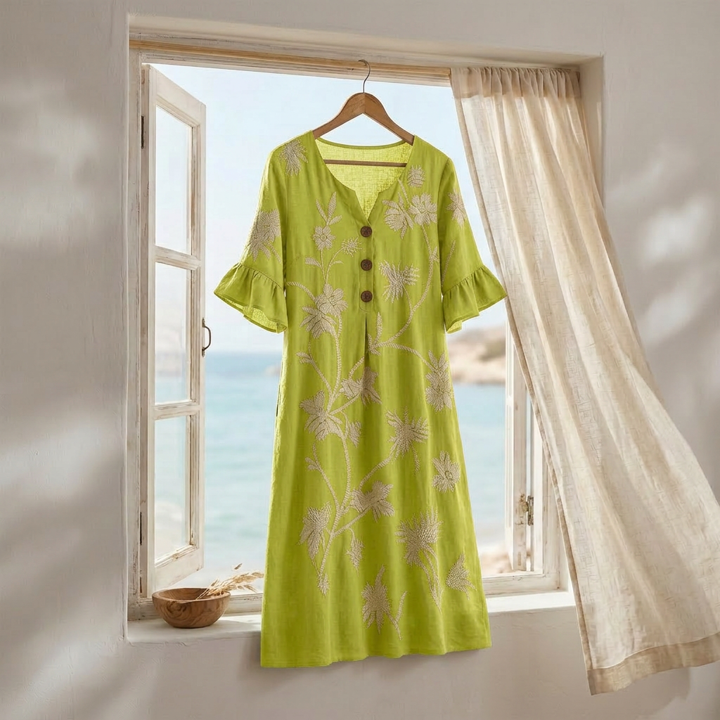 Solenya – Abito Midi Floreale da Donna