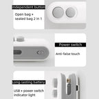 SealEase Mini 2-in-1 Sigillatore e Cutter con Ricarica USB-C