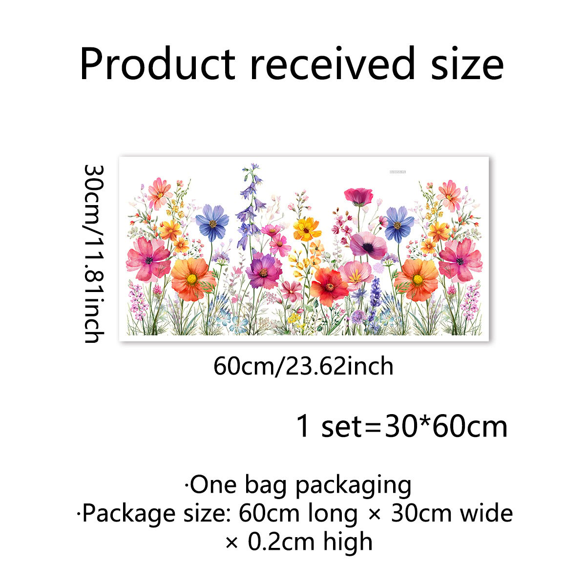 ✨ULTIMO GIORNO: 70% DI SCONTO! - 💐 Adesivo per Finestra con Bouquet Floreale Colorato 🖼️ (Rimovibile senza lasciare segni)