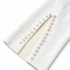 Elarosa – Abito Midi a Tubino Slim Fit con Maniche a Perla