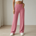 Elyra – Pantaloni Yoga Donna a Gamba Larga con Vita Incrociata