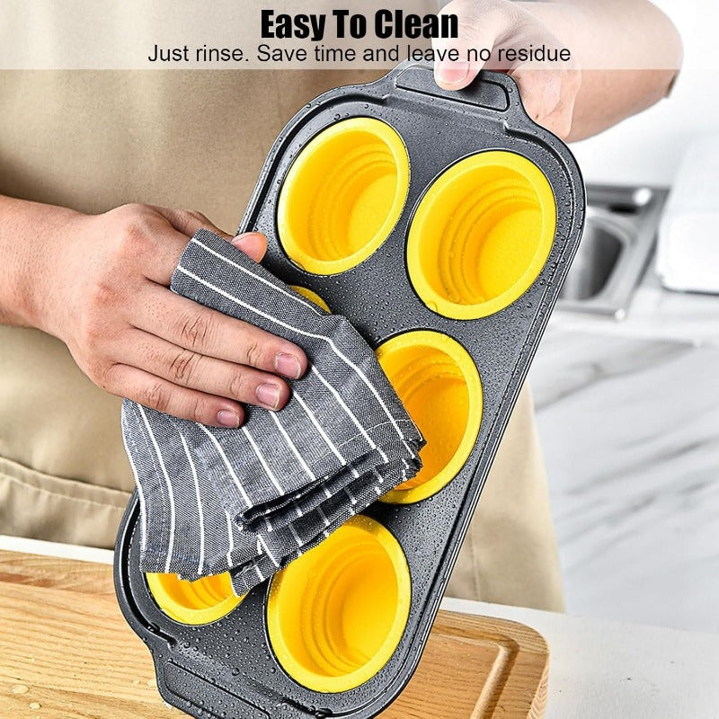 Teglia per Muffin in Silicone con Struttura Metallica Robusta