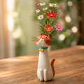Felina – Vaso da Fiore in Ceramica Fatta a Mano a Forma di Gatto