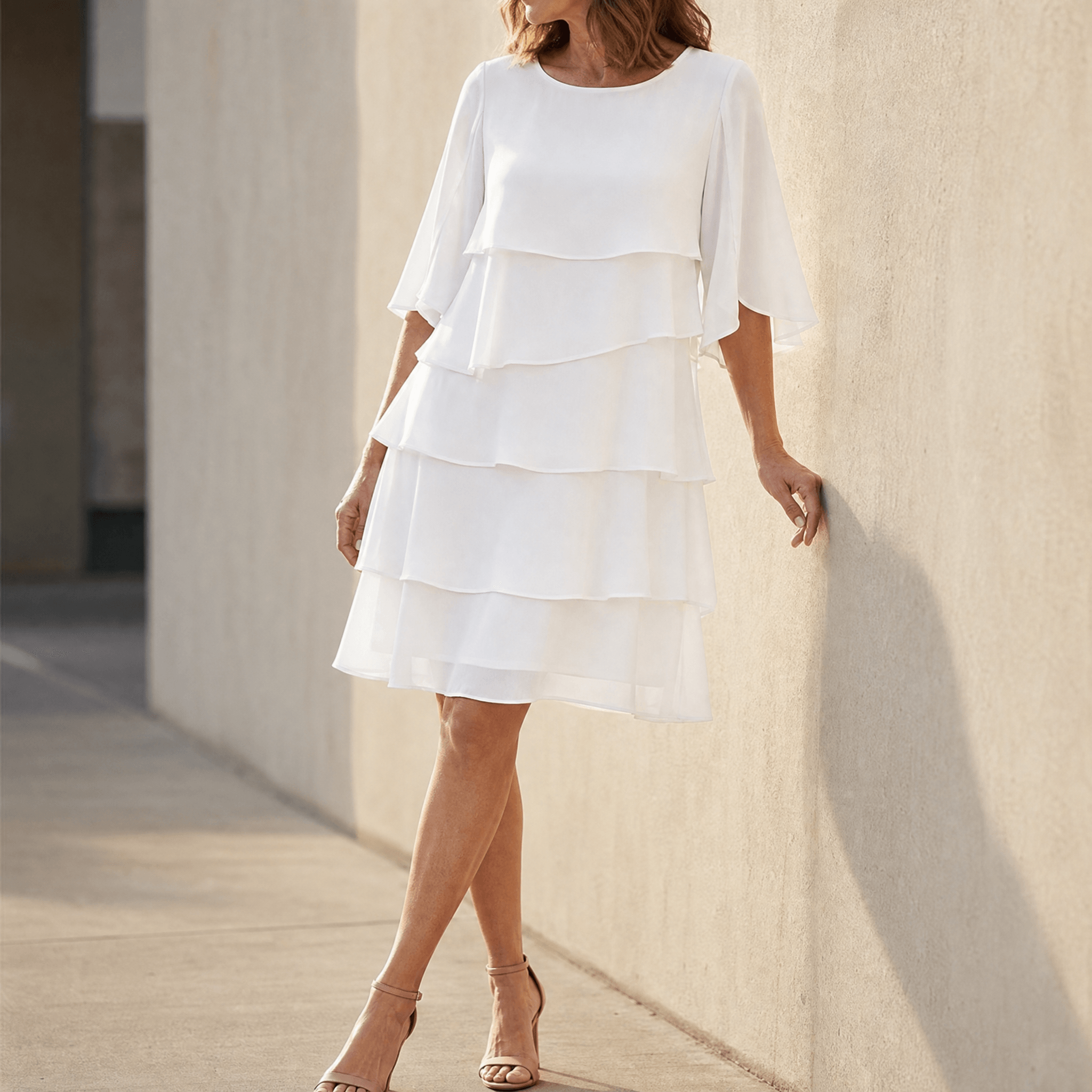 Florelle – Abito a Righe con Balze per Donna