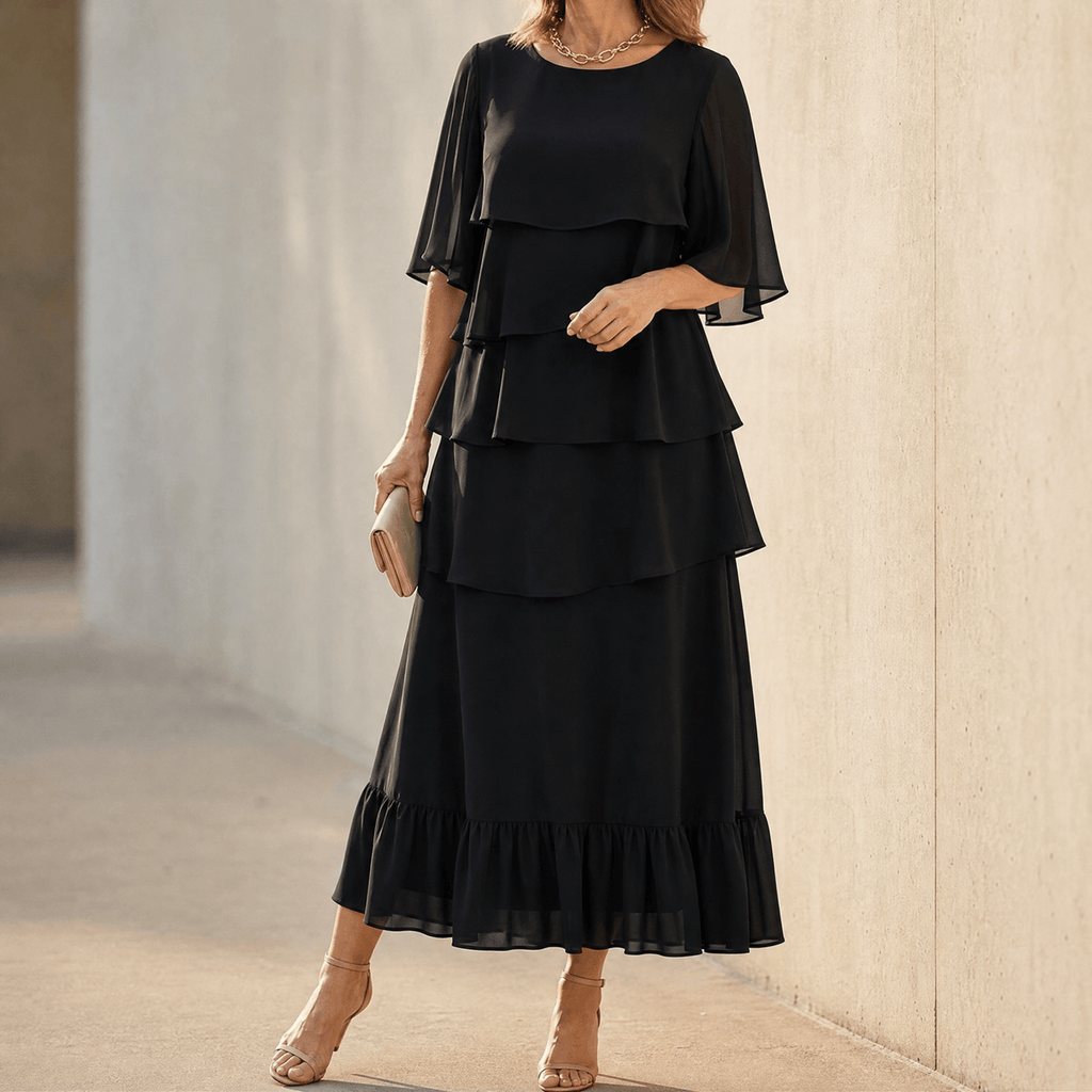 Florelle – Abito midi a balze per donna
