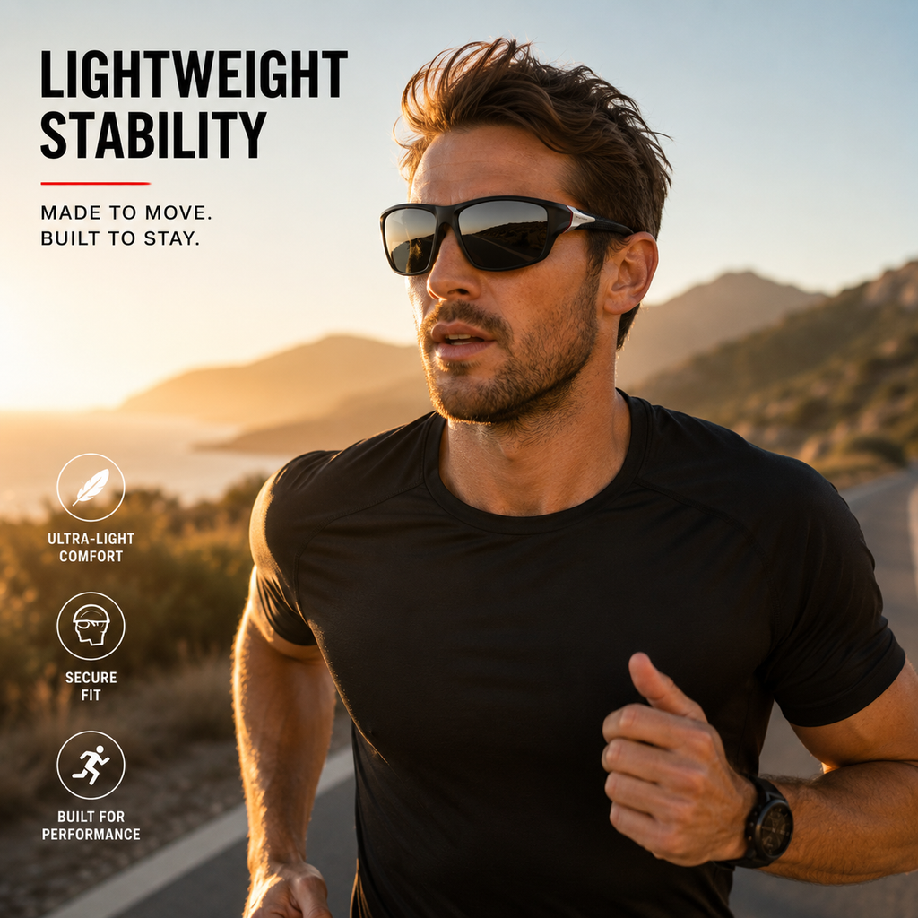 GLAREBLOCK – Occhiali da sole sportivi polarizzati con protezione UV400
