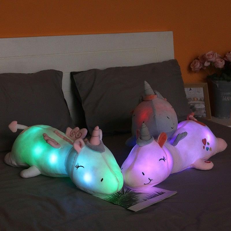 Lunacorn Unicorno Luminoso | Morbido Amico di Peluche | LED Arcobaleno | Regalo Perfetto per Bambini