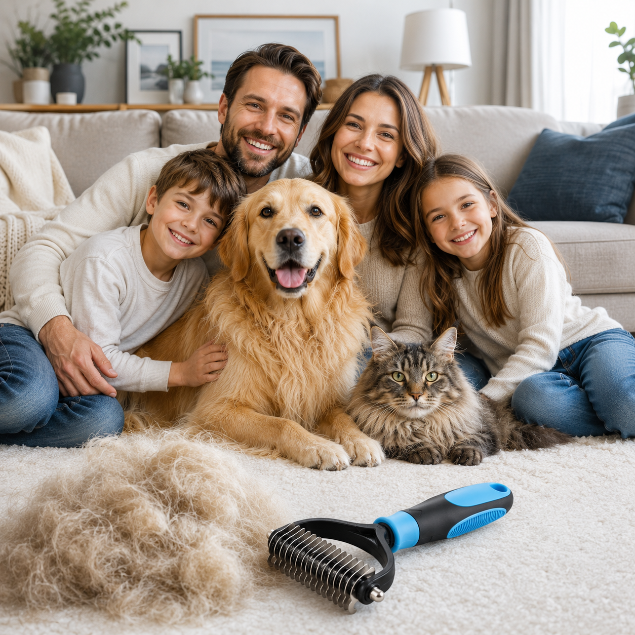 GROOMMASTER PRO – Spazzola per la rimozione del pelo a doppio lato per cani e gatti