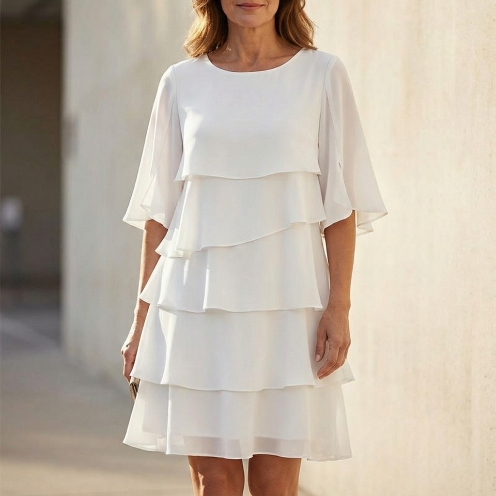 Florelle – Abito a Righe con Balze per Donna