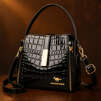 Velora – Borsa a tracolla in croco lucido