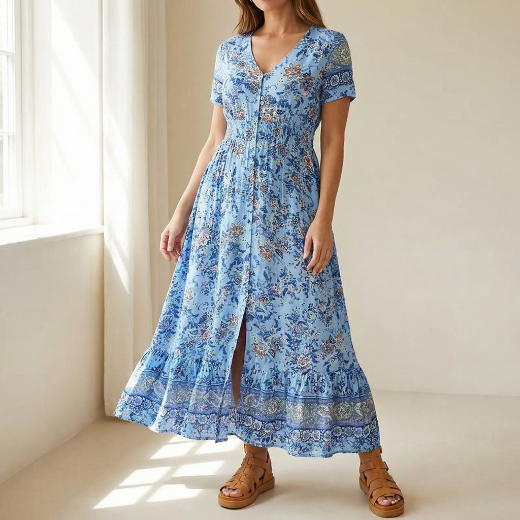 Floressa – Abito Maxi Floreale Leggero per Ogni Occasione