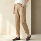 Linara – Pantaloni Tapered in Cotone e Lino