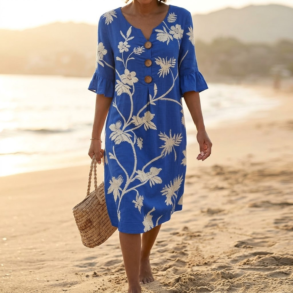 Solenya – Abito Midi Floreale da Donna