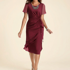 Velara – Vestito da donna con vita annodata arricciata
