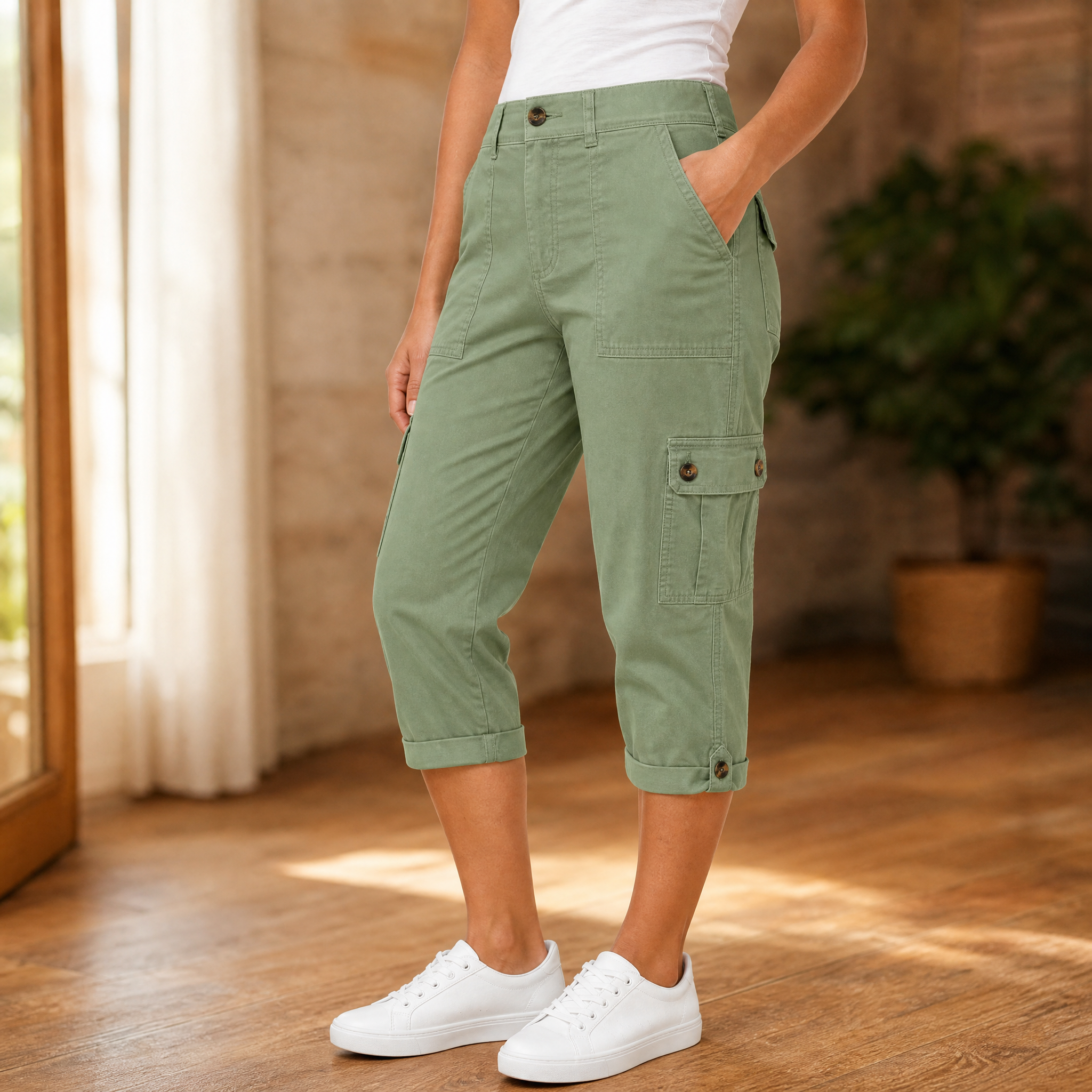 Movana – Capri da donna comodi con tasche