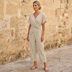 Florenza – Completo a due pezzi con scollo avvolgente per donna