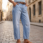 Lumière – Jeans a Barile Cropped con Vita Alta da Donna