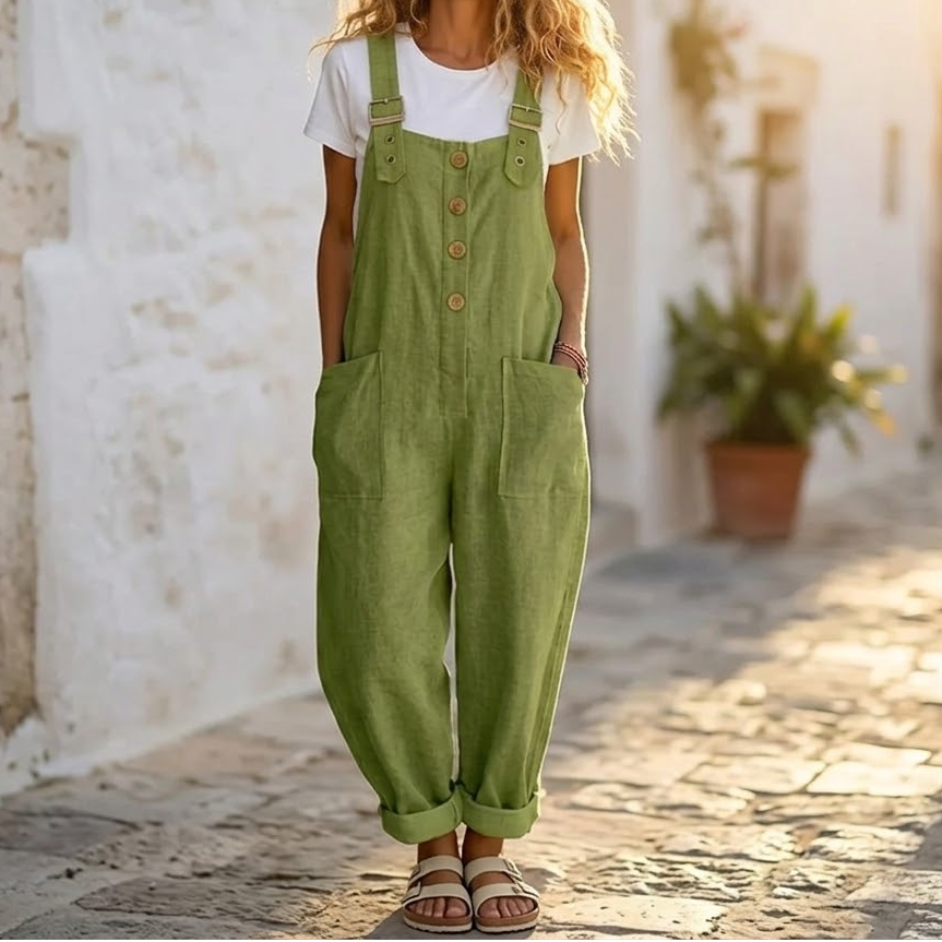 Slowlinen – Salopette con Bottoni Frontali