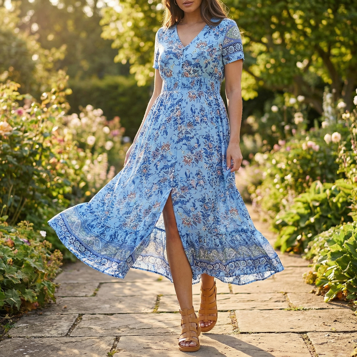 Floressa – Abito Maxi Floreale Leggero per Ogni Occasione