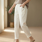 Linara – Pantaloni Tapered in Cotone e Lino