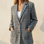 Ellara – Blazer a Revers a Quadri Relax