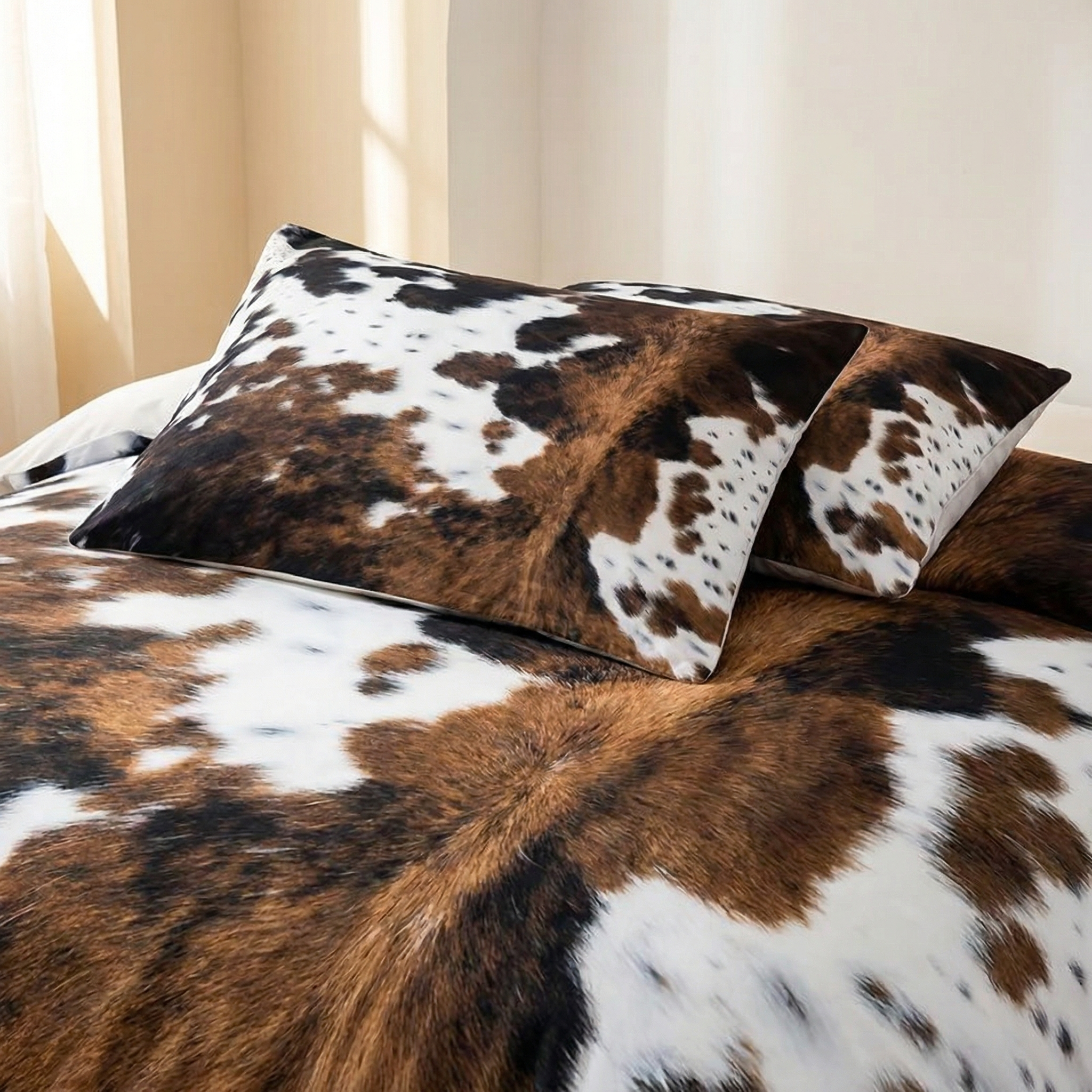 Ranchero – Set di Biancheria da Letto in Pelle di Vacca Western